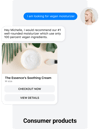 Consumer preference products Chat conversation with a custom checkout message based on customer preference