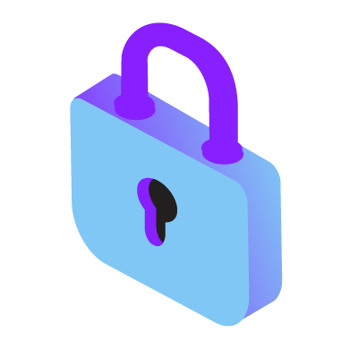 illustration of blue and purple lock with keyhole illustration of blue and purple lock with keyhole