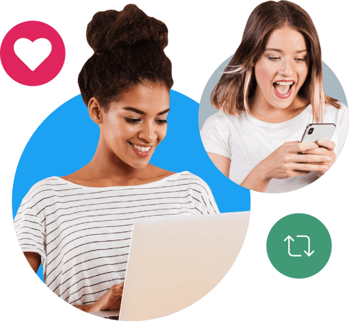 Followers to friends Two girls liking and retweeting each other