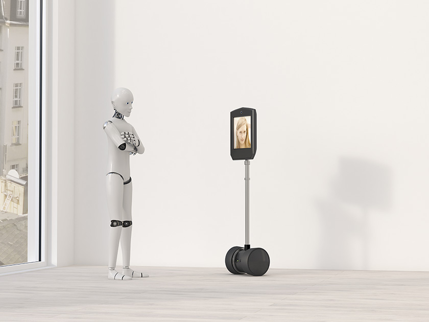681903733 Dos robots hablando entre ellos